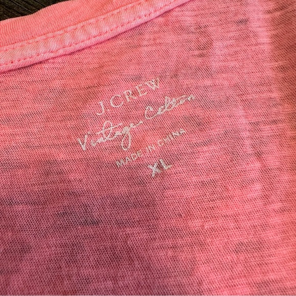 J. Crew Pink Womens Size XL Basic Casual Short Sleeved Top Vneck - Picture 5 of 6